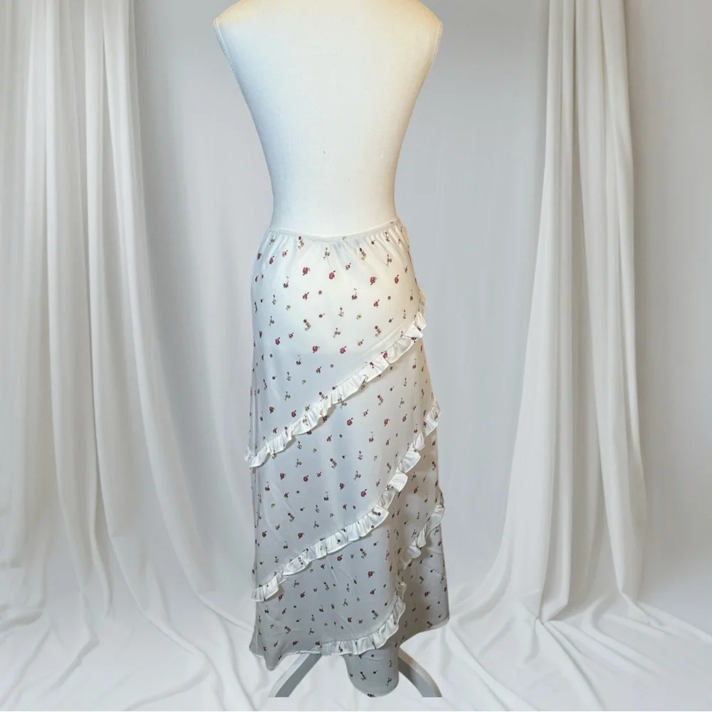And Now This Asymmetrical Ruffled Maxi Skirt NWOT - Picture 4 of 10